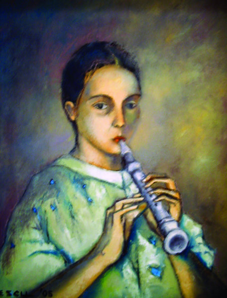 Fata cu flaut/Flute girl
